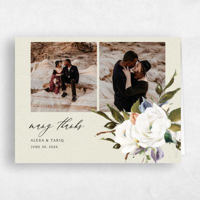 Beige Wedding Thank You - Octavia Classic