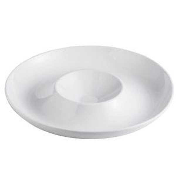LAUCHUH Porcelain Chip and Dip Serving Set Divided Serving Trays Appetizers and Cheeses Serving Platter Compartment Dish for Thanksgiving, Christmas, Snack, Fruit, Veggies, Candy, 12-inch Set of 1