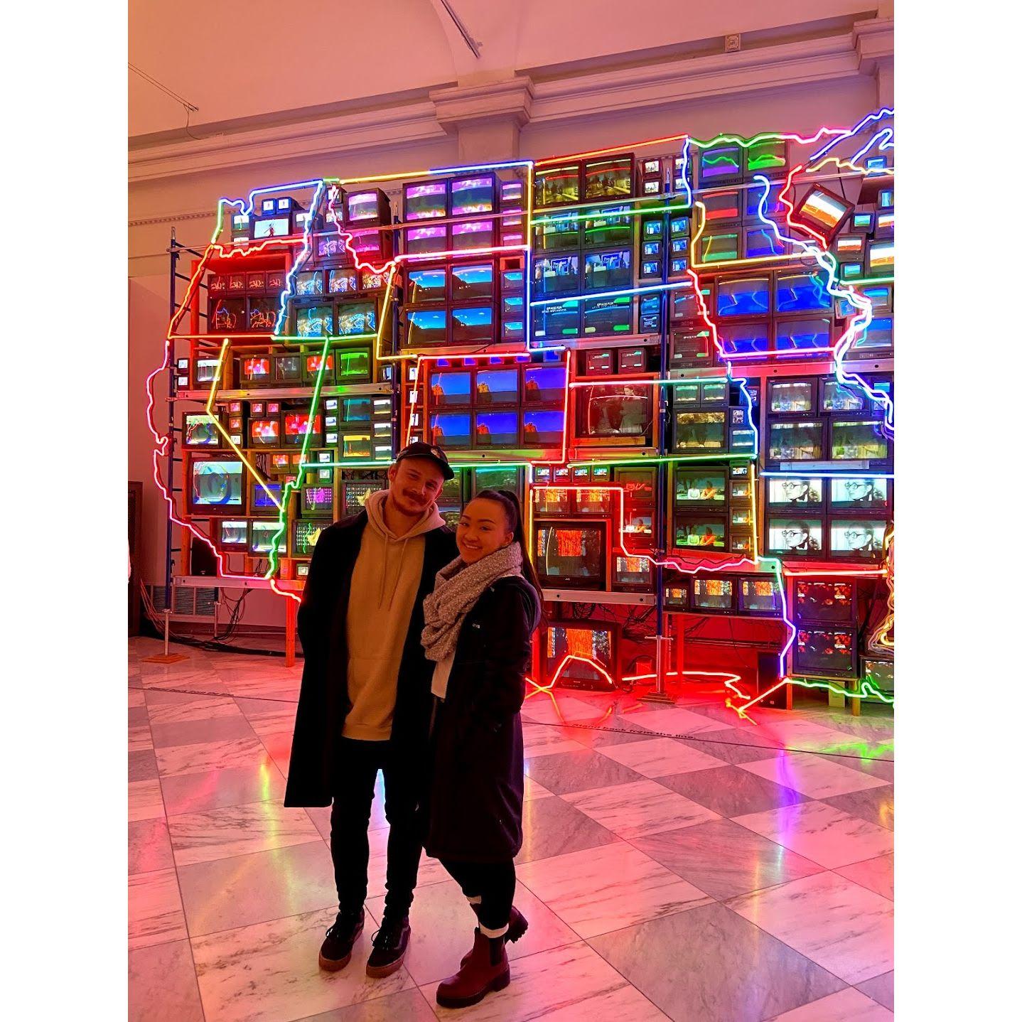 Year 7. First year doing long distance. Shane is completing his second bachelor's in Political Science at the University of Oregon, while Fountane is doing a postbac at NIH in Maryland