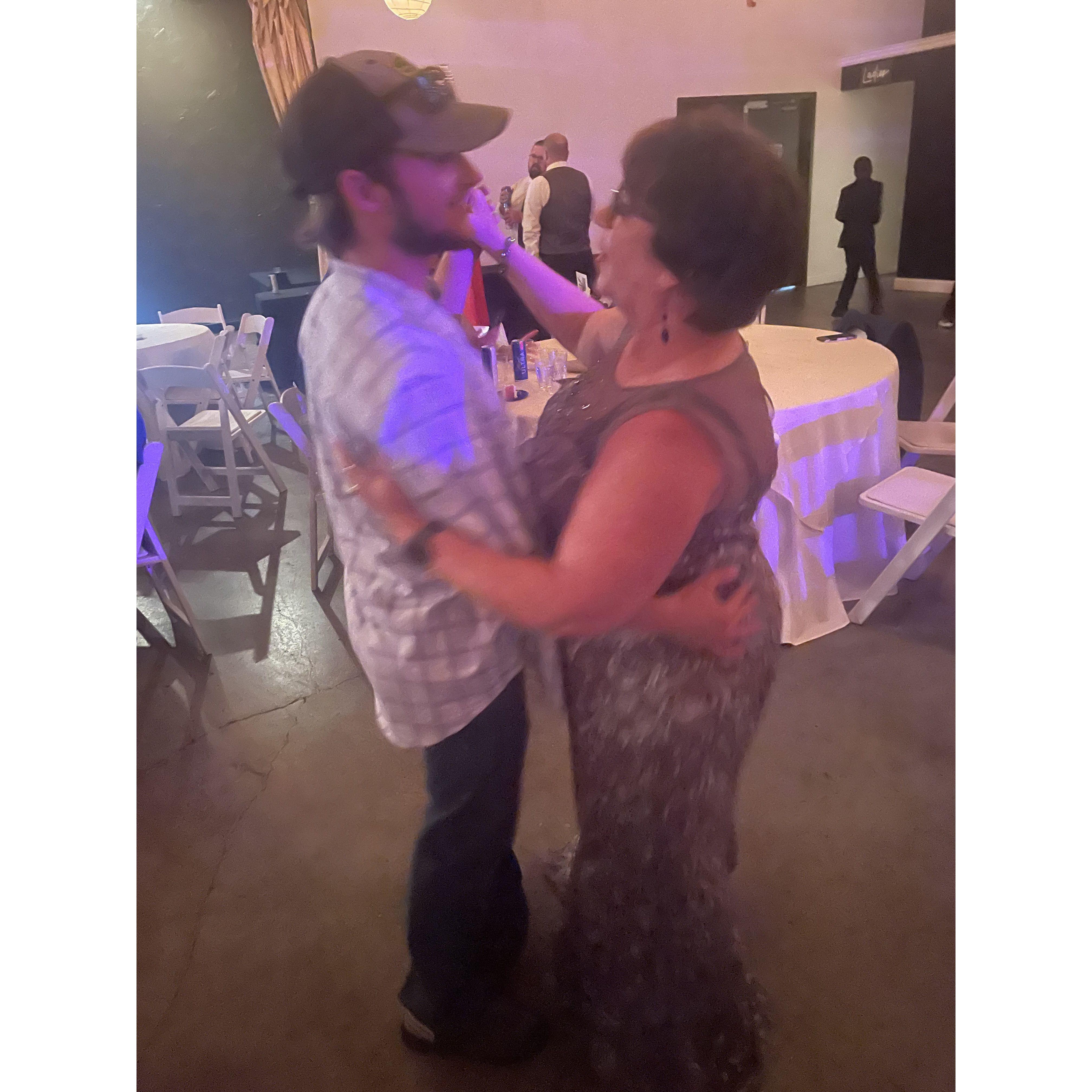 Larsen and Grandma Lager at Uncle Brents Wedding