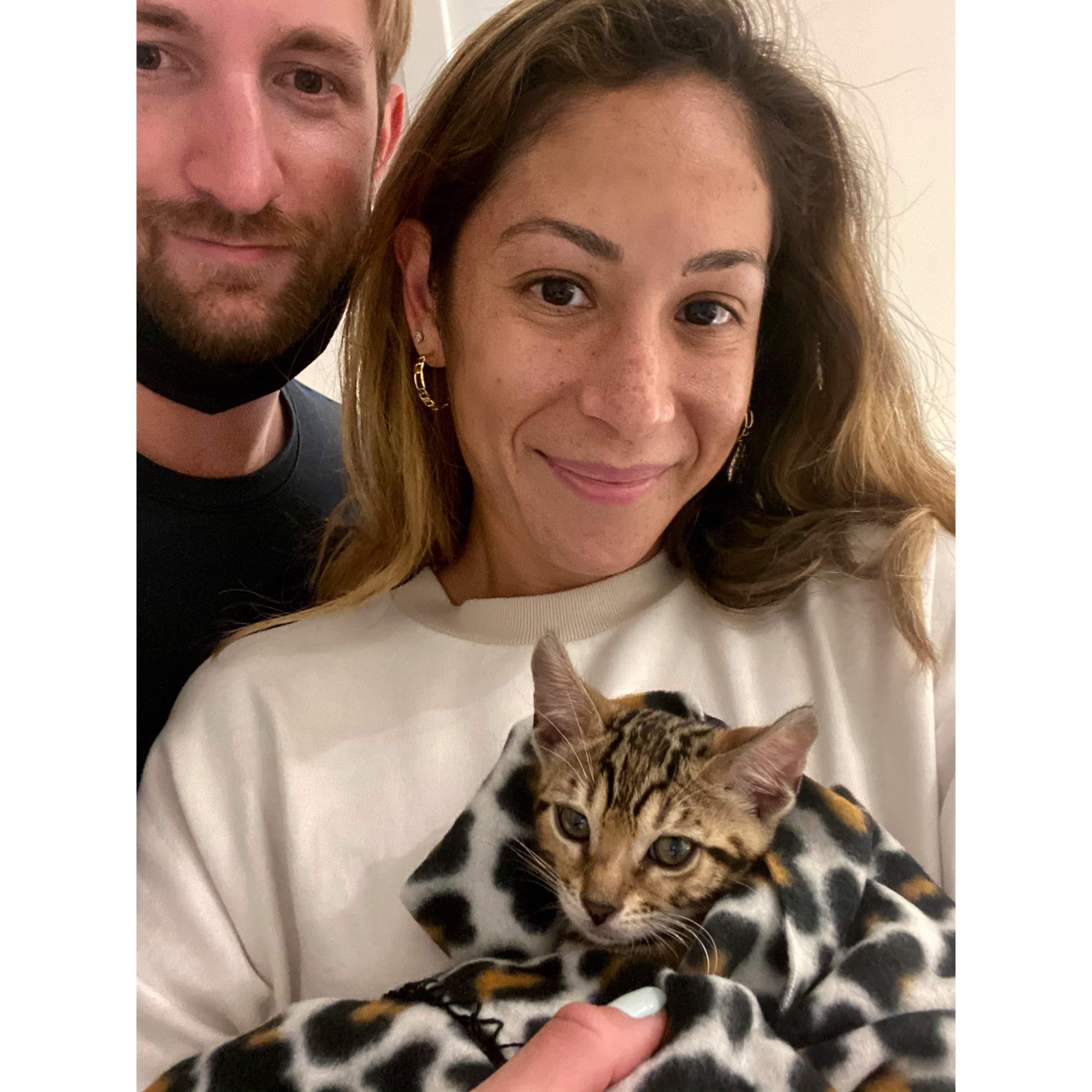 Our first night with Mila