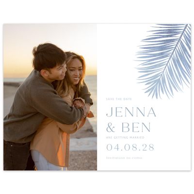 Powder Blue Wedding Digital Save the Date - Curacao Photo