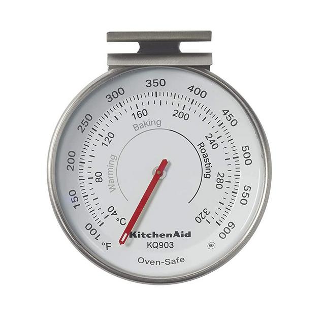 KitchenAid 3-in Dial Oven Thermometer, TEMPERATURE RANGE: 100°F to 600°F, Black