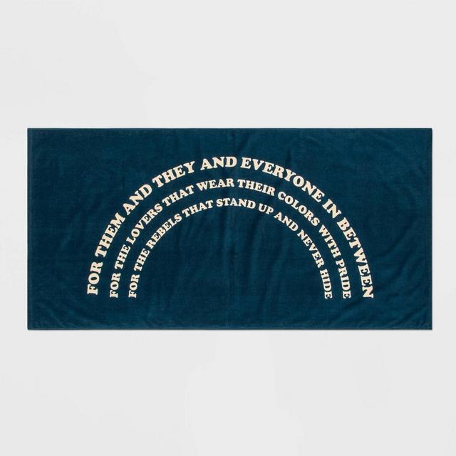 Beach Towel Poem Blue - Pride