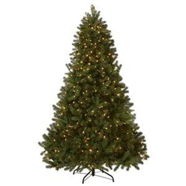 Pre-Lit Downswept Douglas Fir Tree with Dual Color LED Lights, Plug-In