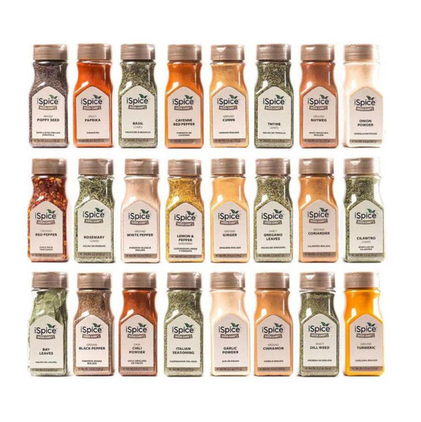 iSpice | 24 Pack of Spice and Herbs | Kitchen Fusion | Mixed Spices & Seasonings Gift Set | Kosher