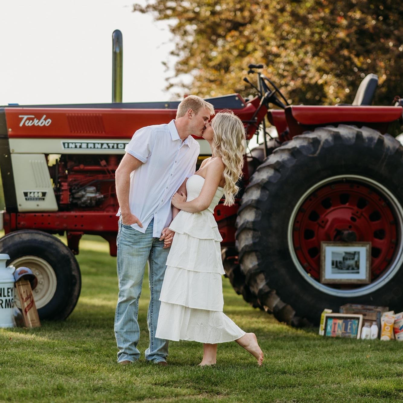 Fun Wedding Fact: This engagement photo was taken in the very spot where Emma’s grandparents were married over 50 years ago on the Huffman farm in McCutchenville, Ohio, where they still reside today.