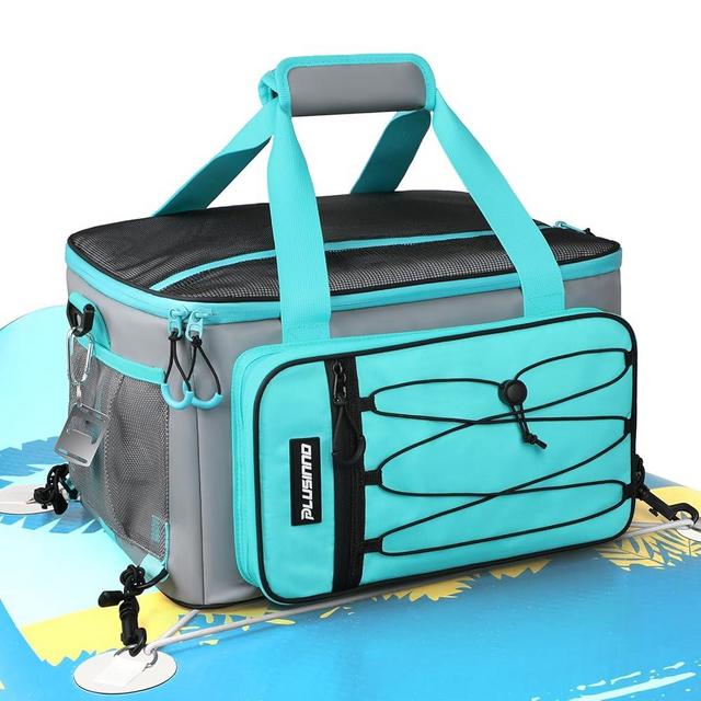 PLUSINNO Paddle Board Cooler, Waterproof SUP Cooler Durable PVC Material, Paddle Board Bag with TPU Zipper, 12-Pocket Fits 42 Cans, Paddle Board Accessories for Beach, Camping, Kayaking