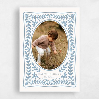 Dusty Blue Holiday Card - Southampton