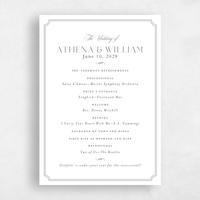 White Wedding Program - Constance