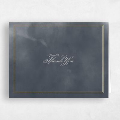Navy, Blue Wedding Thank You - Dubuque Stamp Foil