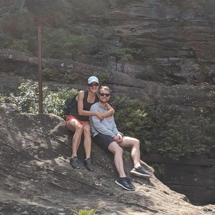 On a hike in the Blue Mountains in Australia