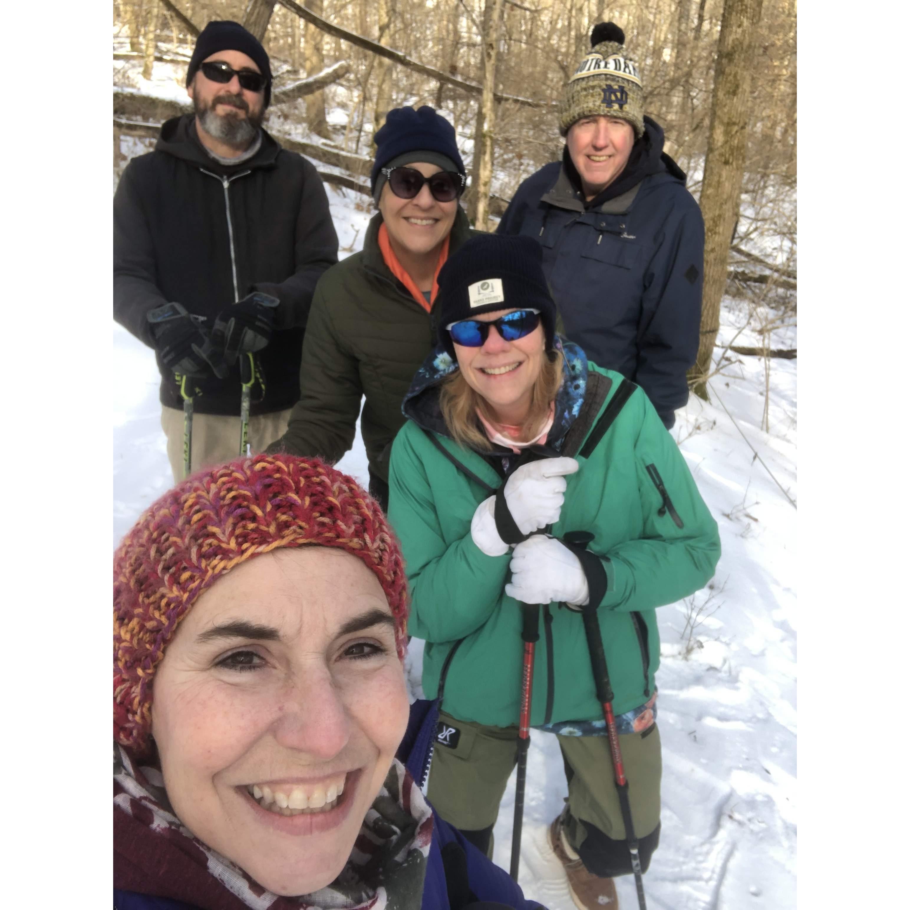 Hiking our property mid winter with some awesome friends!!
