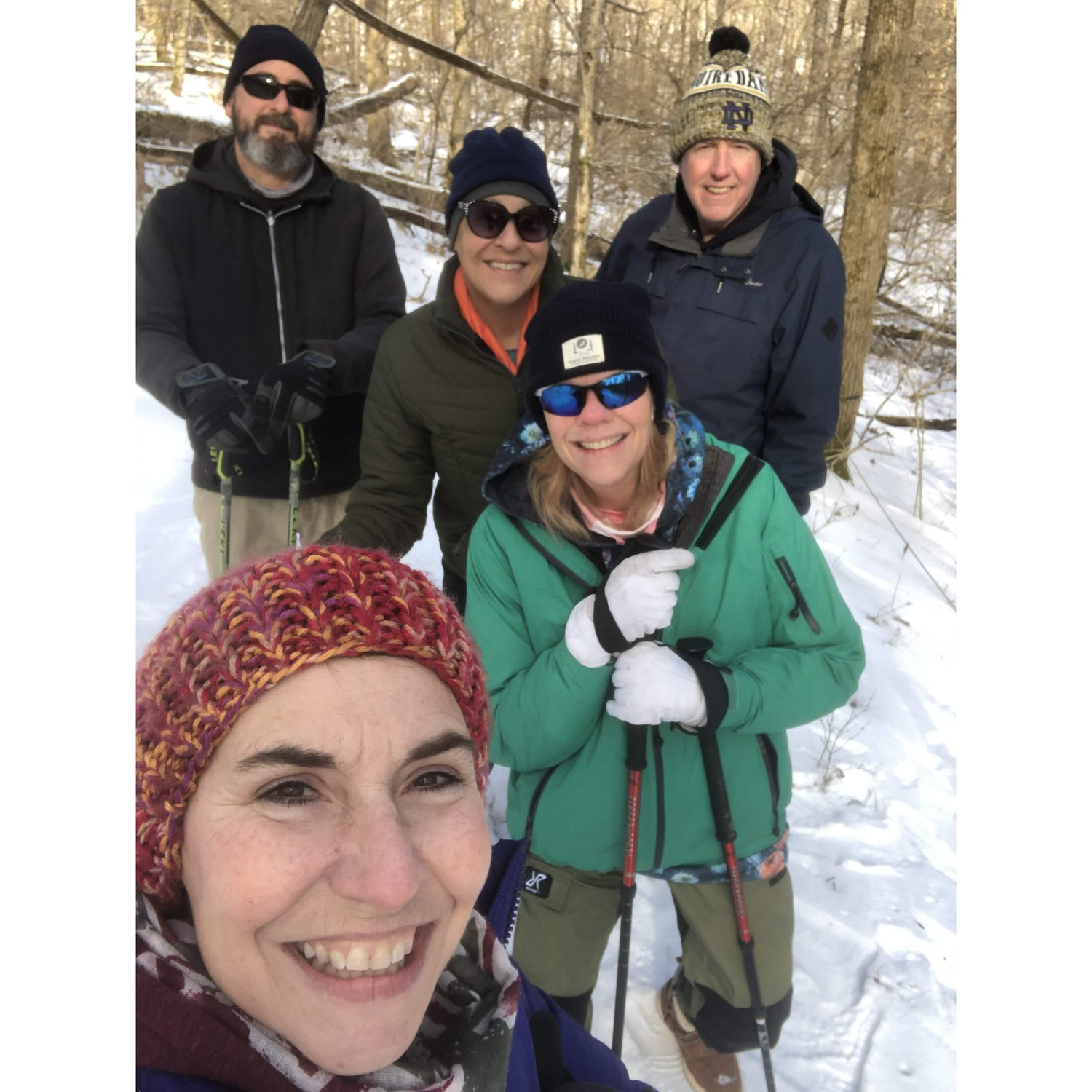 Hiking our property mid winter with some awesome friends!!