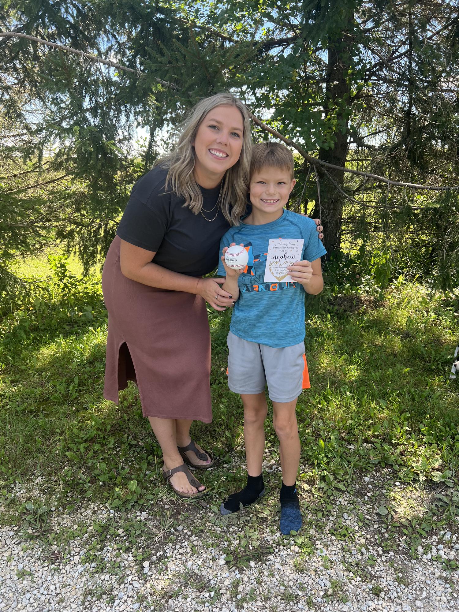 Tiffany's nephew agreed to be our ringbearer!