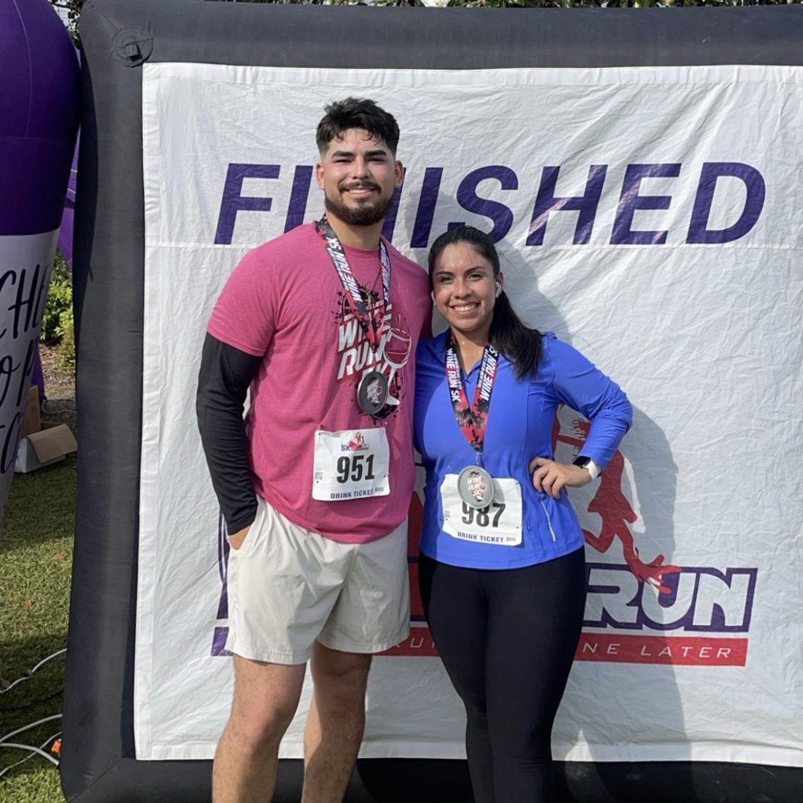First 5k run together at Horse Creek Winery