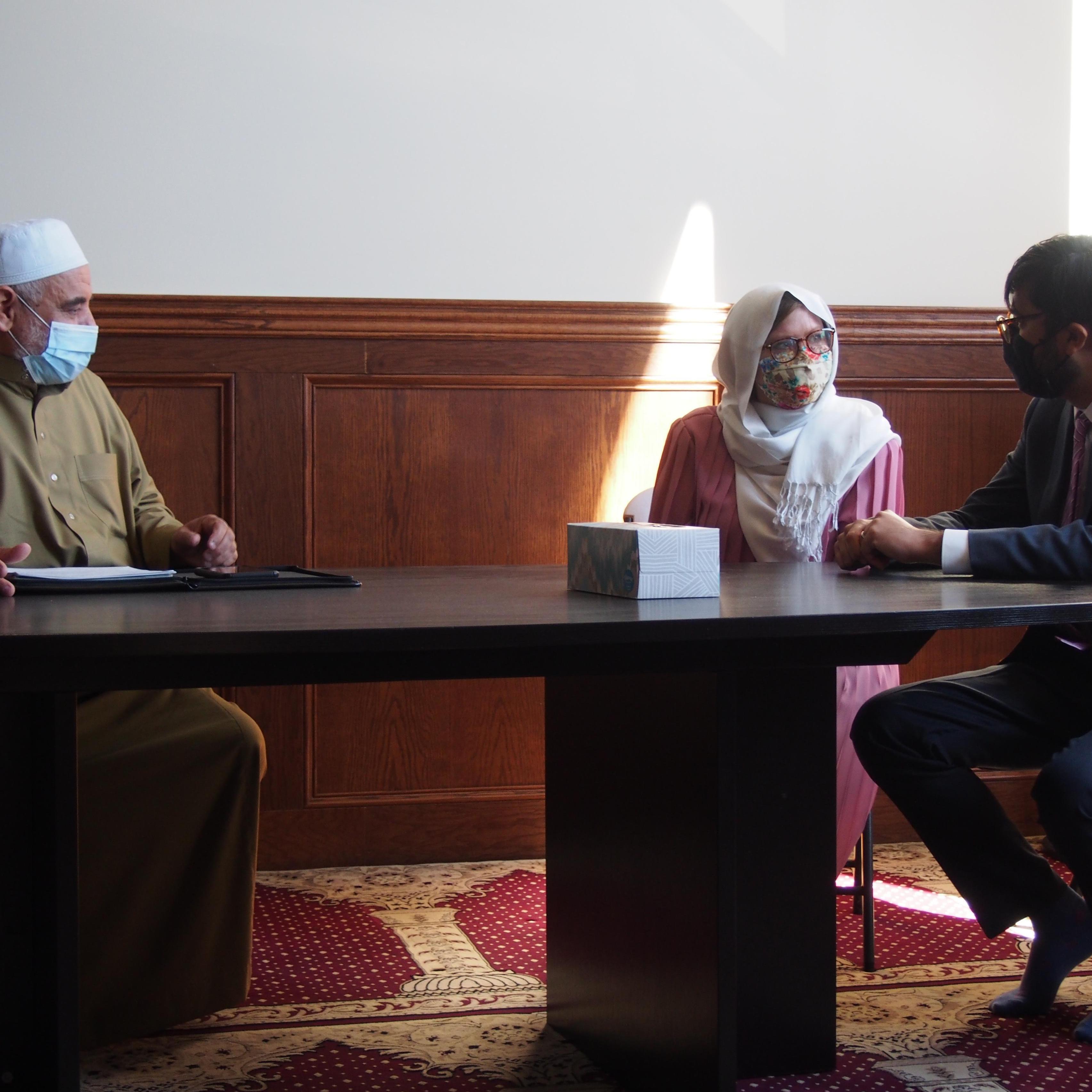 Sheikh Mohamed officiated the Muslim ceremony at the Masjid Ar-Rahman