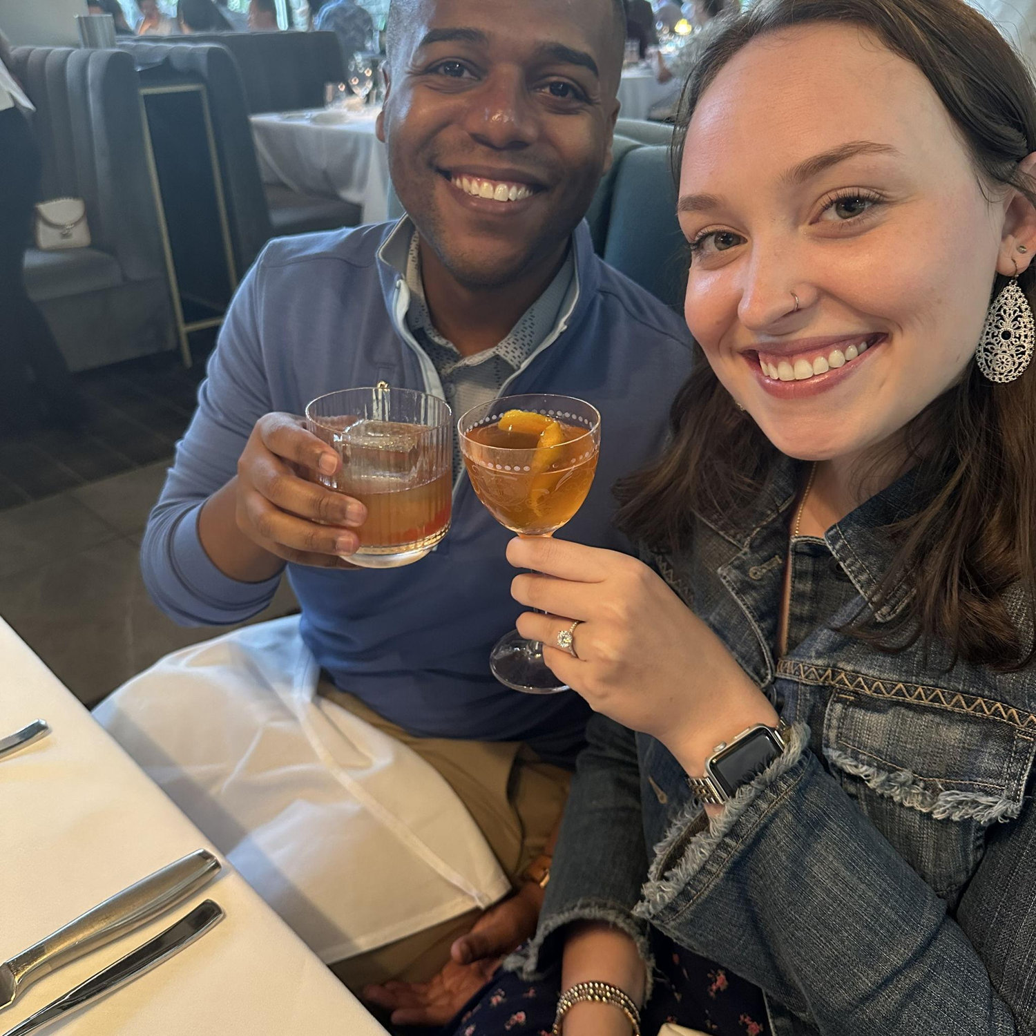 Dinner after the big surprise!