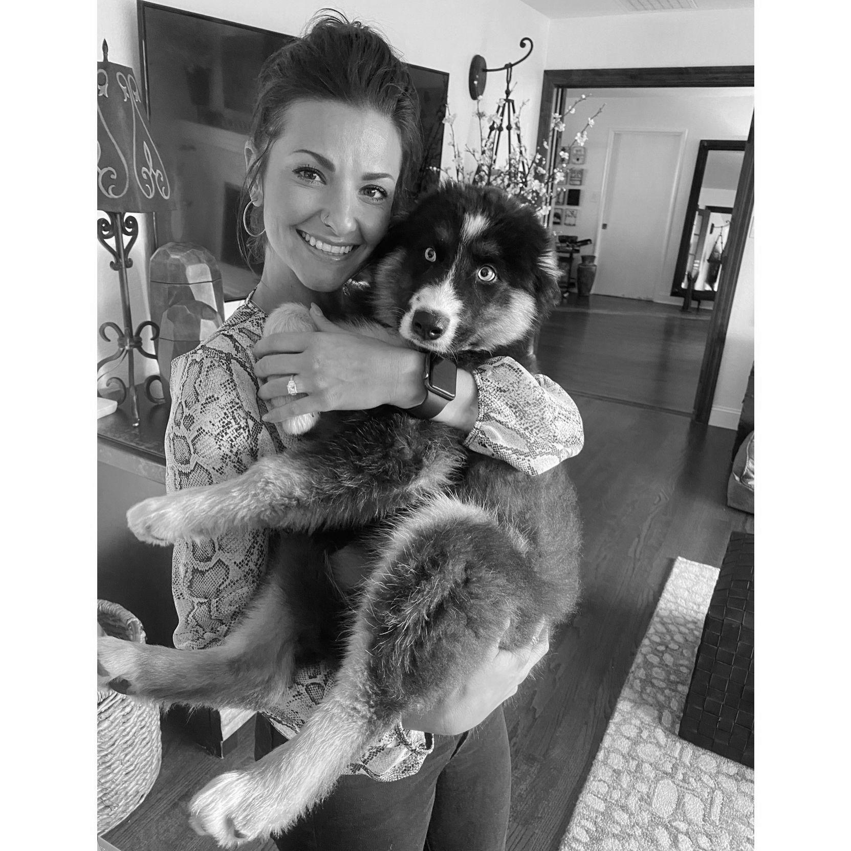 Lauren got a ring and a puppy that day! Her name is Joey aka JoJo and she is our heart!