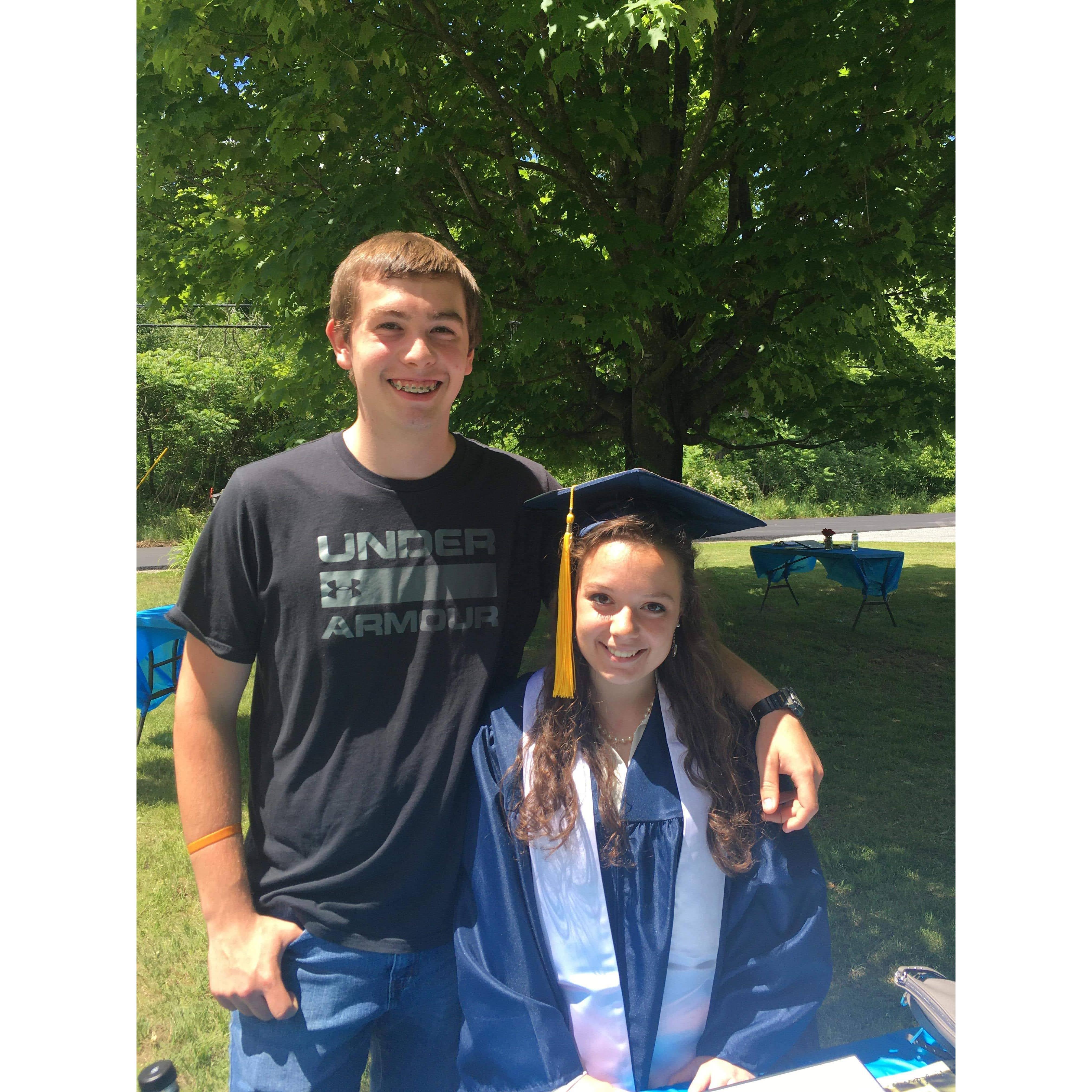 Rebecca's high school graduation, June 2020.