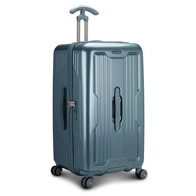 Traveler's Choice Ultimax II 26" Medium Trunk Spinner Luggage, Teal, Checked Inch