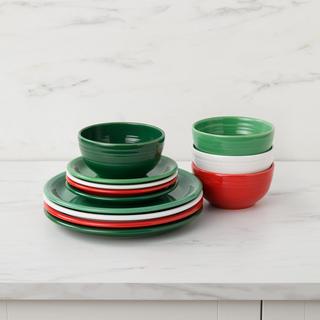 Bistro Coupe 12-Piece Assorted Dinnerware Set, Service for 4