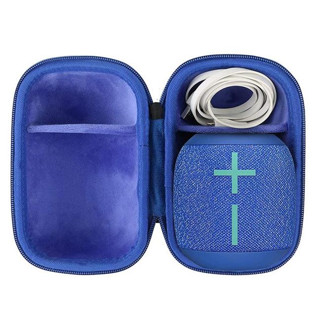 co2crea Hard Travel Case for Ultimate Ears UE Wonderboom 1/2 Portable Waterproof Bluetooth Speaker (Black Case + Inside Bermuda Blue)
