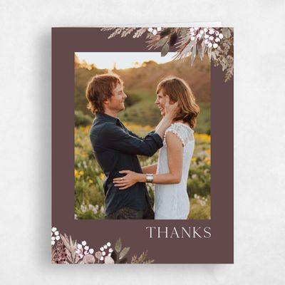 Chocolate, Brown Wedding Thank You - Winslow Photo