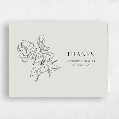 Sage Mist, Beige Wedding Thank You - Ahlers Landscape