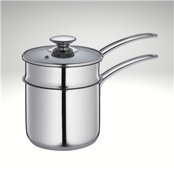 Mini Double Boiler with Glass Lid - 1.6 qt