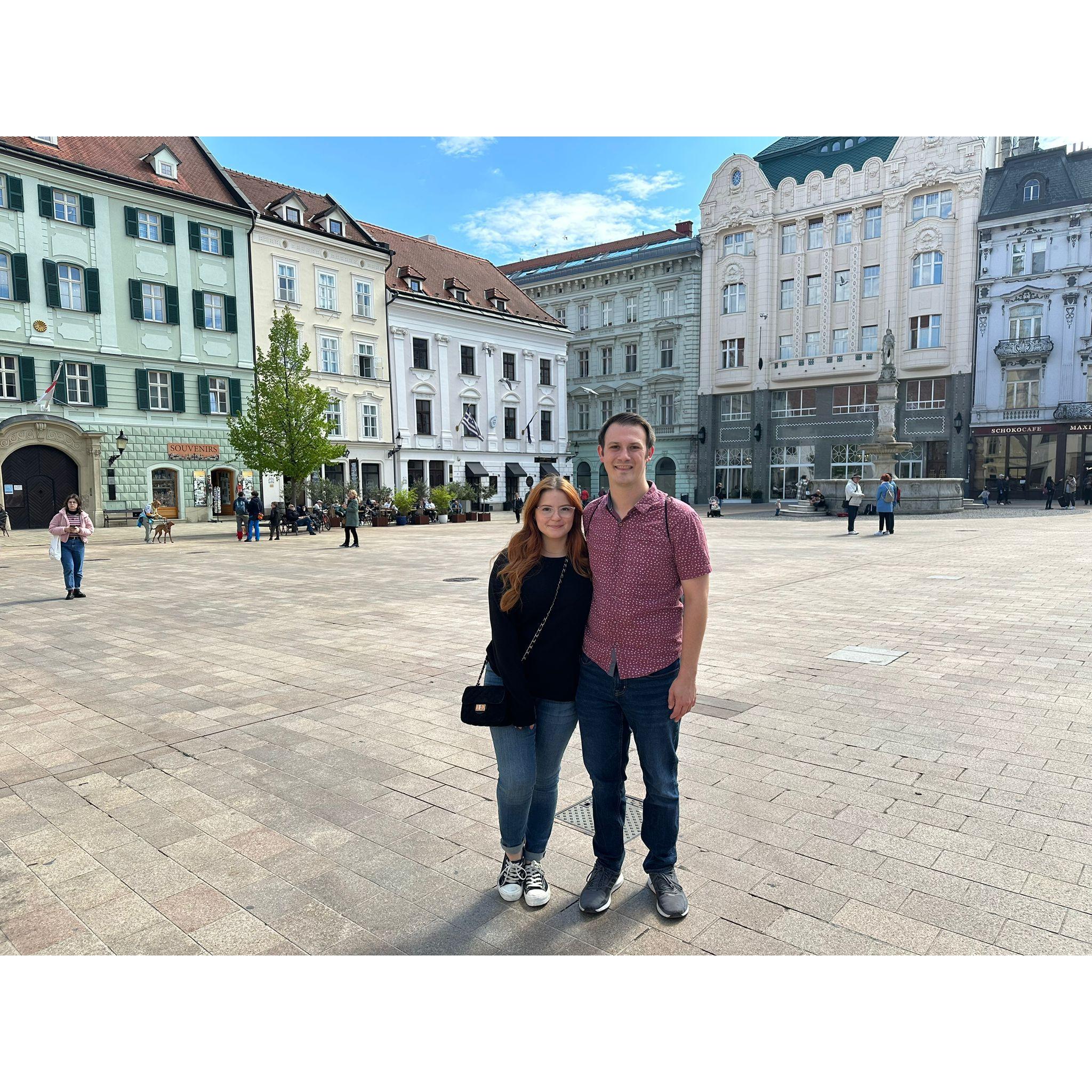 Bethany and Quinton in Bratislava, Slovakia (2023)