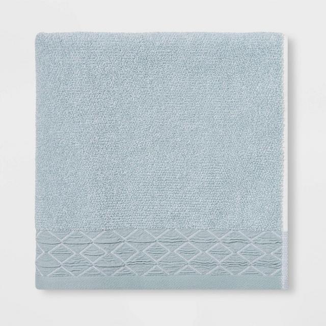 Diamond Band Terry Bath Towel Aqua - Threshold™