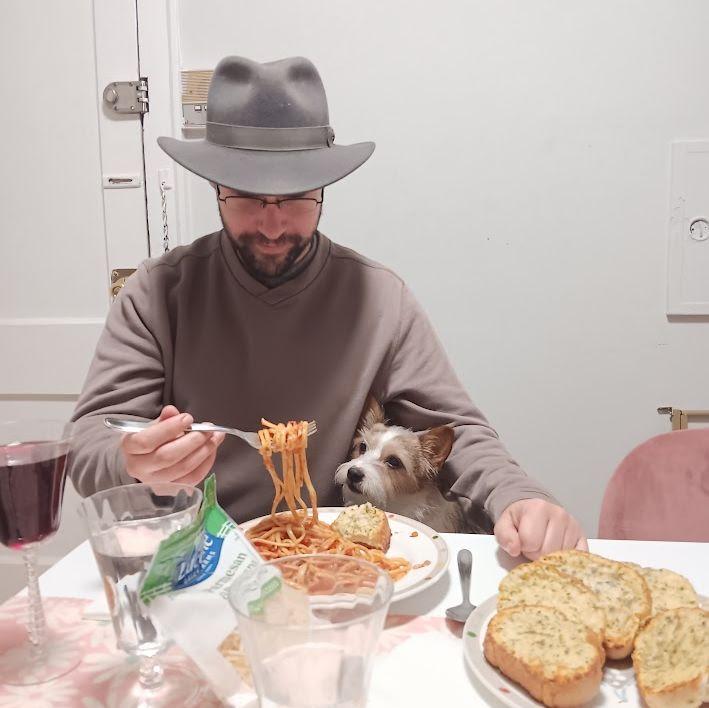 When your dog loves John and spaghetti more that you.