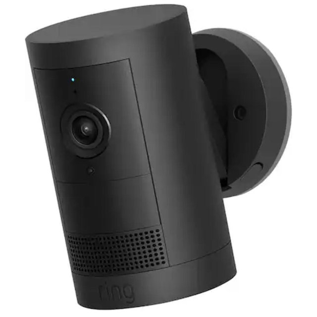 Ring - Outdoor Cam Plus, Battery, Wide-Angle 2K Video, Low-Light Sight for full-color night vision, Mount-anywhere versatility - Black