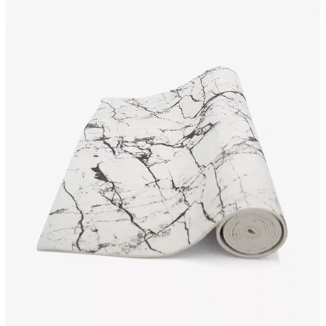 Oak and Reed Marble Yoga Mat in White