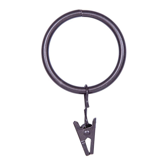 Kenney Clip Rings for 5/8" to 3/4" Diameter Curtain Rods, Oil Rubbed Bronze, 14-Pack