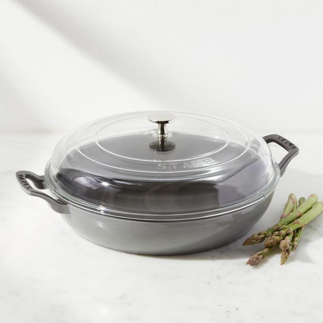 Staub ® 3.5-Qt Graphite Braiser with Glass Lid