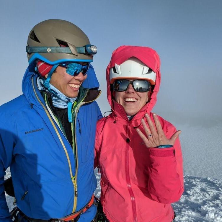 Engaged on the summit of Mt. Rainier, 08.11.2019