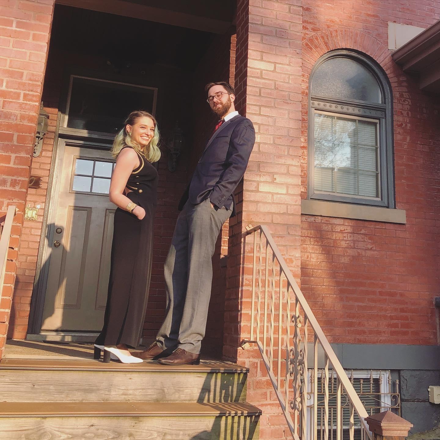 Celebrating the Oscars at our first apartment together in Highland Park, 2021. That year, 2 films that we worked on were nominated! (Ma Rainey's Black Bottom & Judas & the Black Messiah)