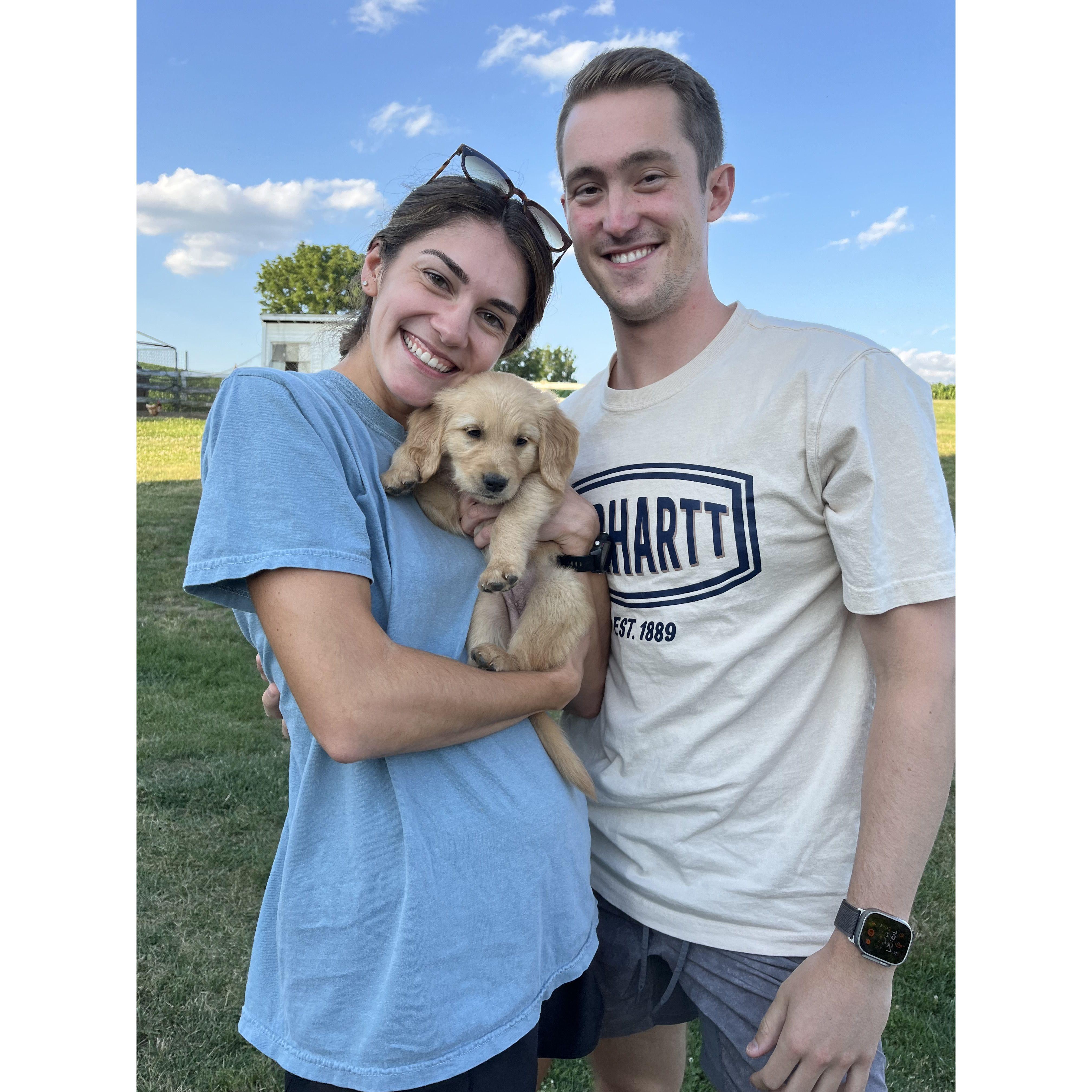 The day we met our sweet boy, Duke!!