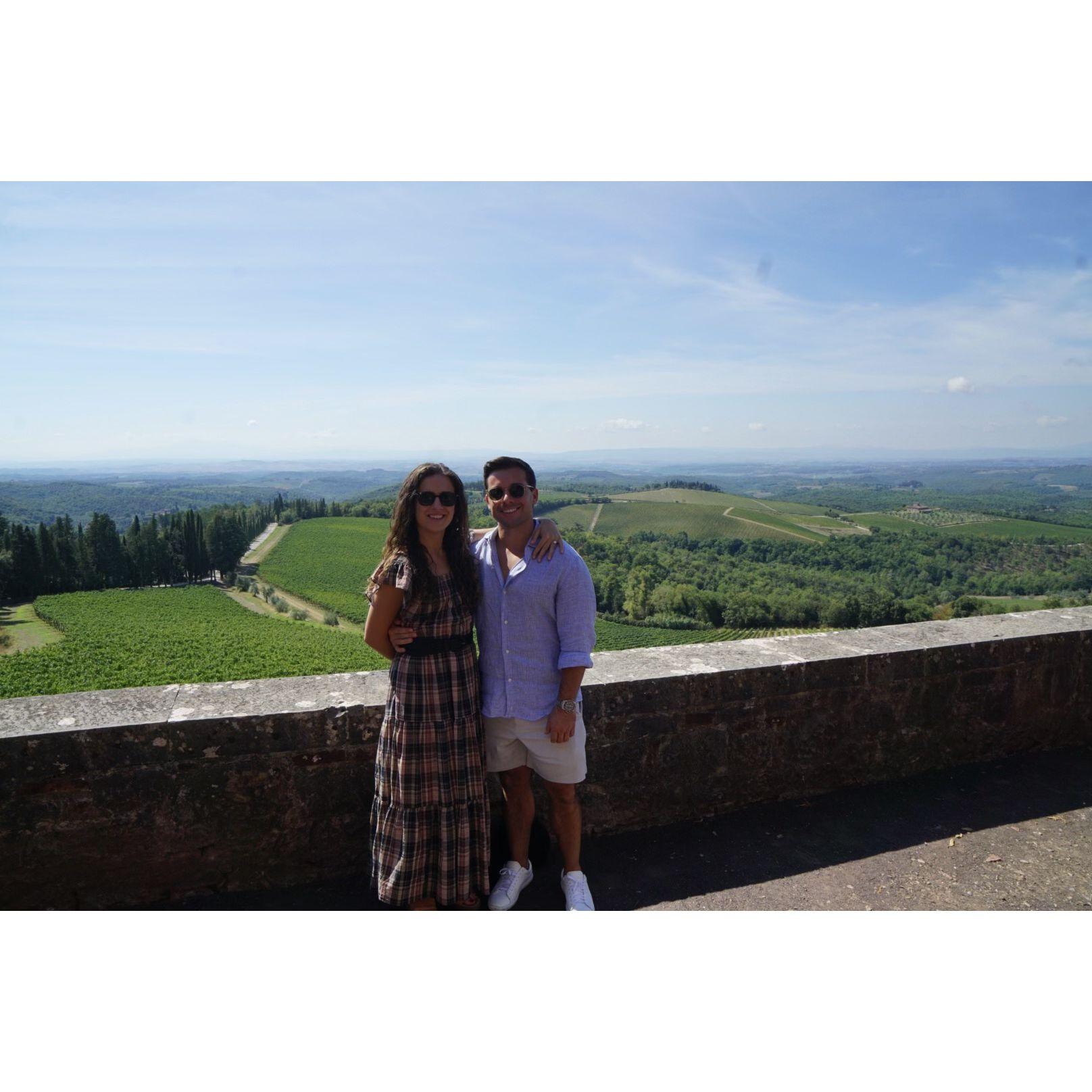 Castello di Brosio for some wine and views in the heart of Tuscany.