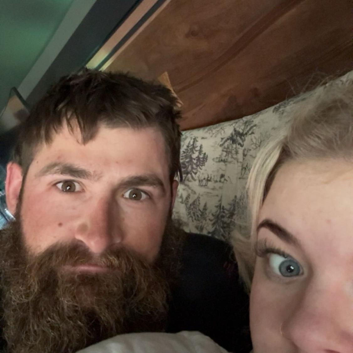 morning selfie the morning before he proposed