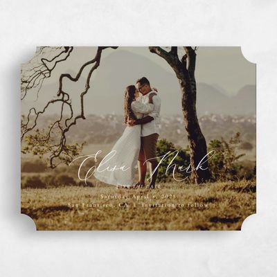 White Ticket Wedding Save the Date - Marlow Landscape