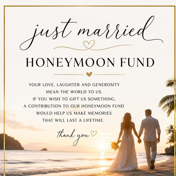 JUST MARRIED / HONEYMOON FUND