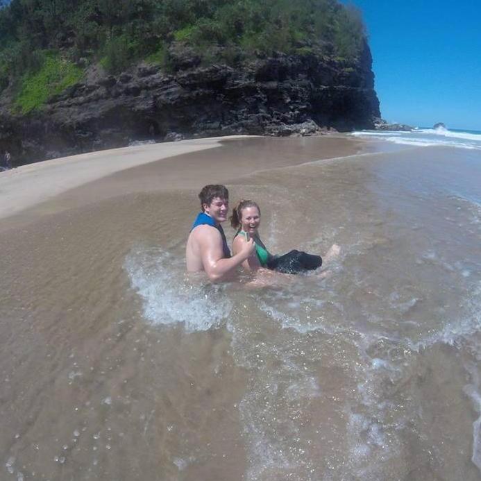 found this secluded beach while hiking part of the Napali Trail in Kauai