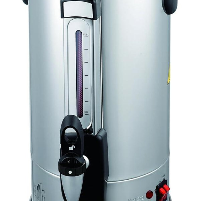 Classic Kitchen 40 Cup Hot Water Boiler Urn with Twisloc™ Safety Locking Tap, Stainless Steel Spout, Stainless Steel Double Wall Circuit Board Heating System allows Instant Reboil.