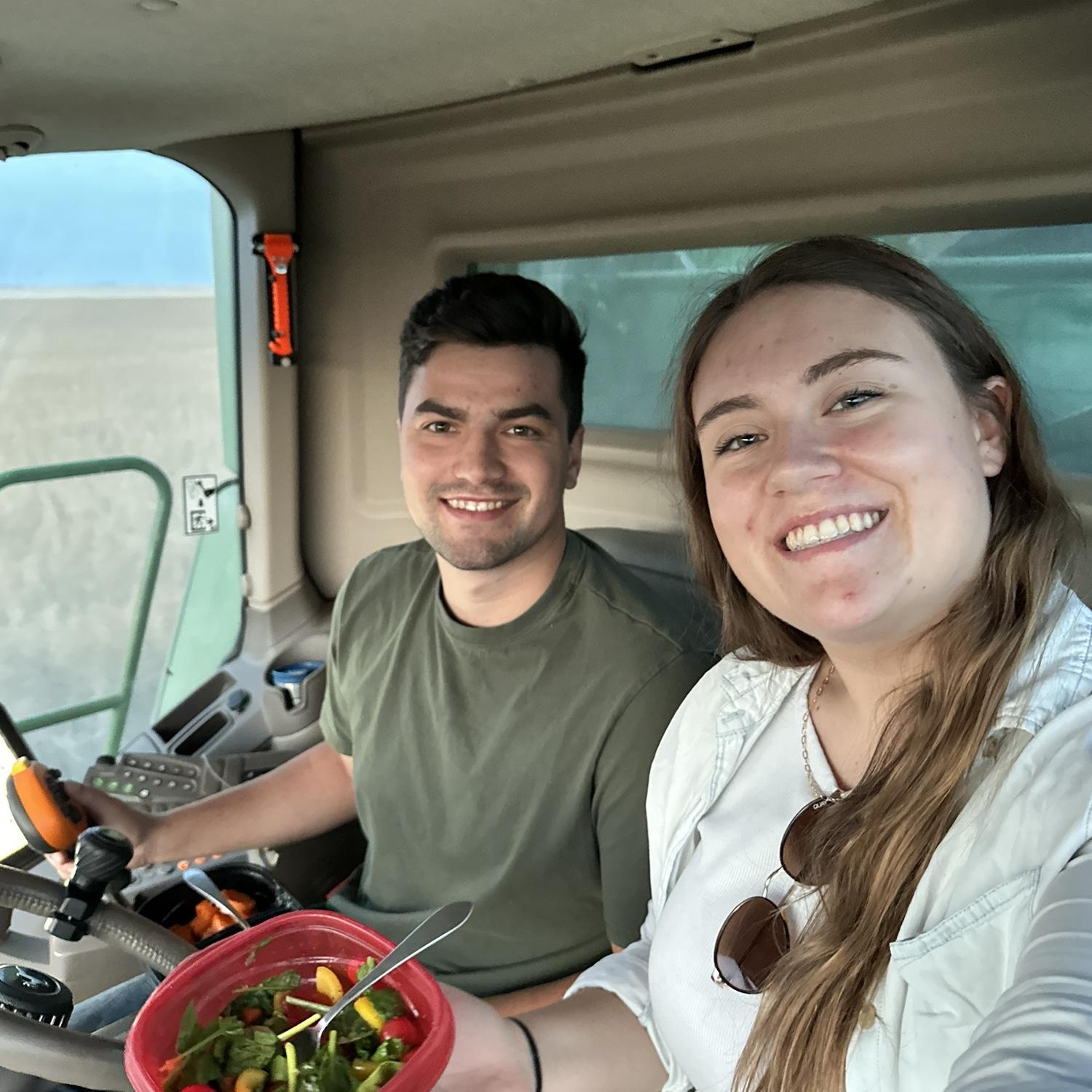 Supper in the combine! September 2023