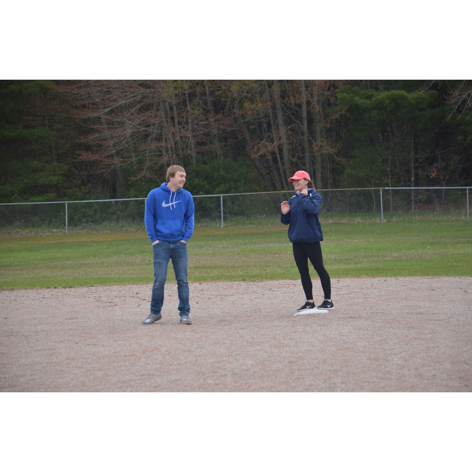May 2020 - a week prior to the Sanford Dam flooding during the peak of covid. Dan and Haley's families got together to play a game of social distanced whiffle ball for Haley's birthday. 