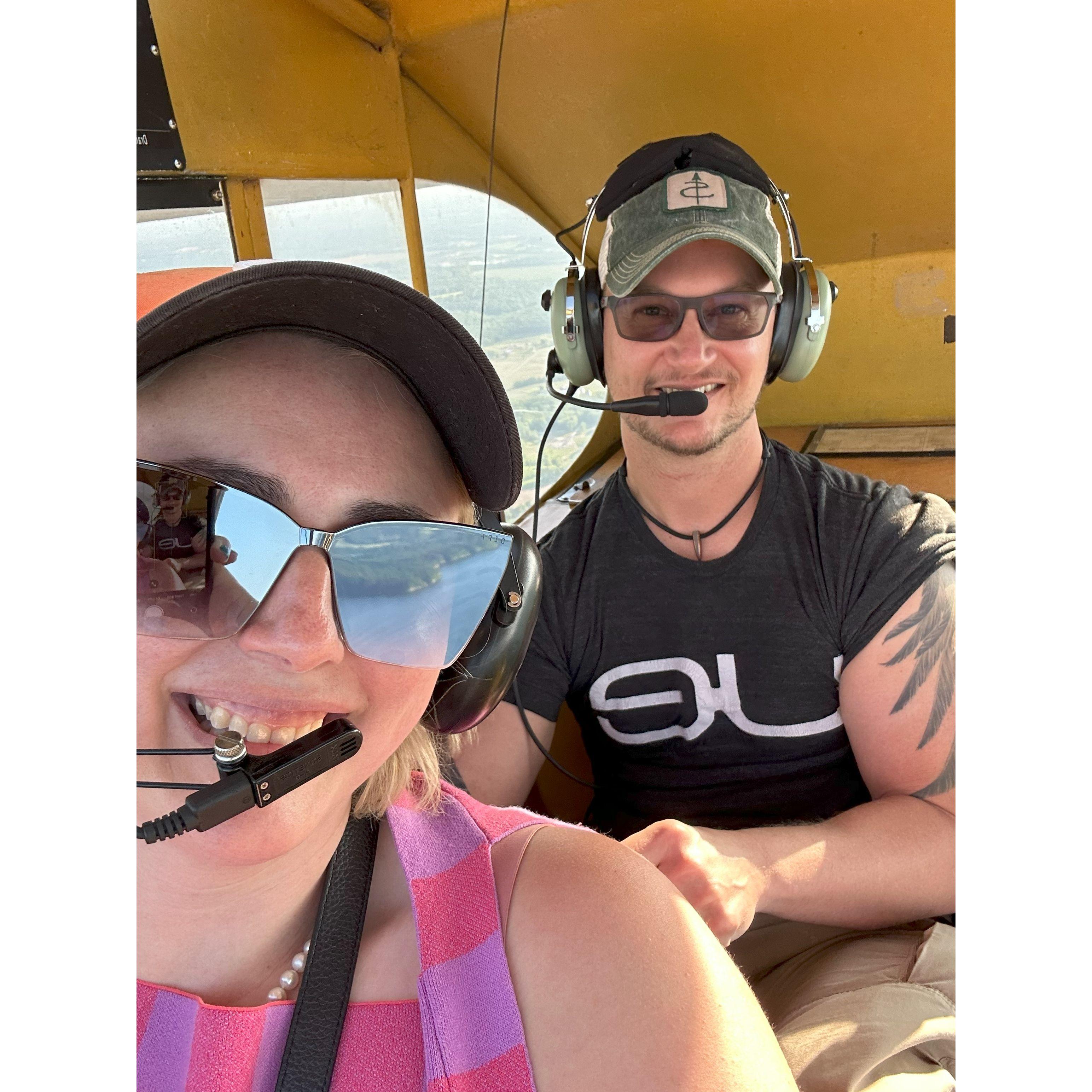 My first time getting to fly in a taildragger with Bishop