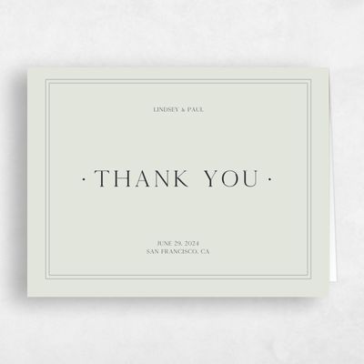 Lightest Green Wedding Thank You - Cadiz Landscape